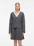 Product image thumbnail - V-NECK KNITTED PULLOVER, Dark Grey Melange | 1