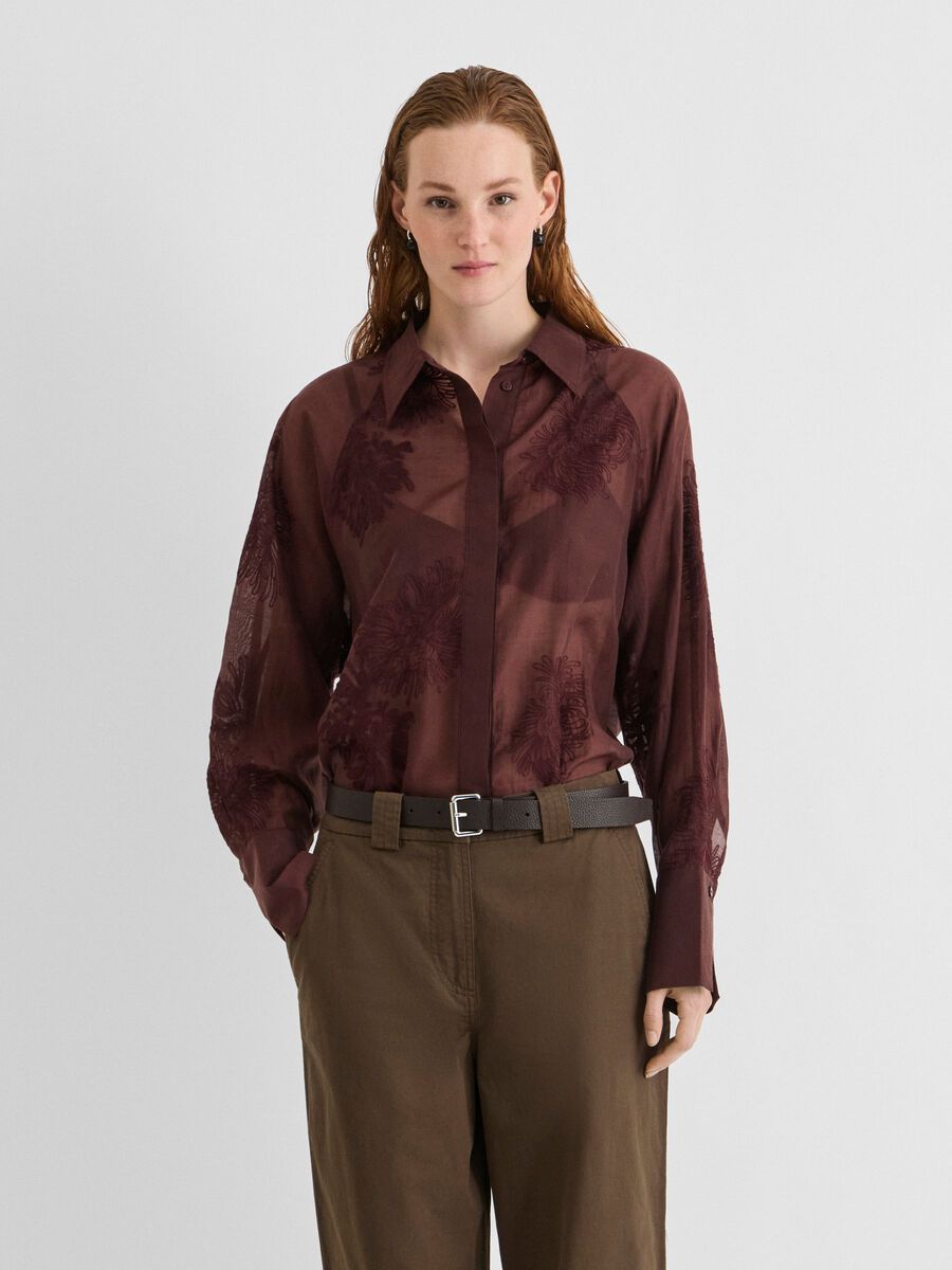 Carousel image - LONG SLEEVED SHIRT, Bitter Chocolate | 1