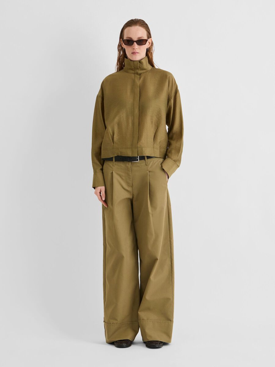 Product tile image - HIGH NECK SHIRT, Gothic Olive | 14112482_GothicOlive