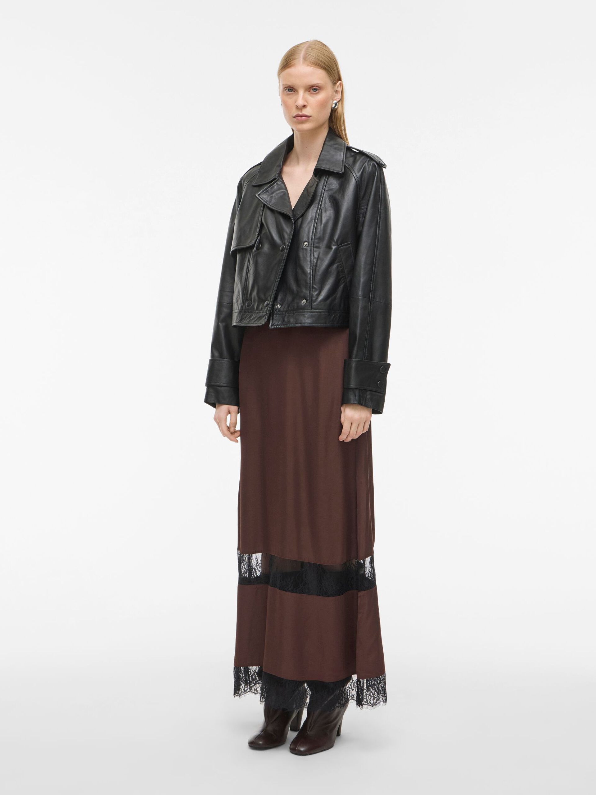 Carousel image - DOUBLE-BREASTED LEATHER JACKET, Meteorite | 4