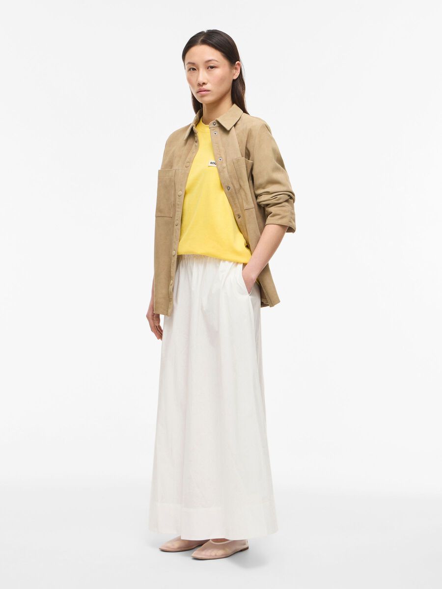 Product tile image - HIGH WAIST MAXI SKIRT, Cloud Dancer | 14116006_CloudDancer