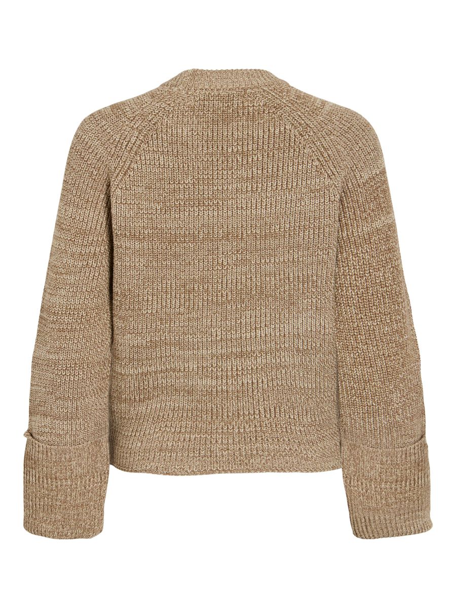 Carousel image 2 ROUND NECK KNITTED PULLOVER, Sepia Tint