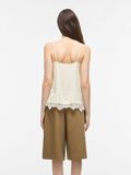 Product image thumbnail - LACE TRIM STRAP TOP, Birch | 2