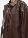 Product image thumbnail - LONG SLEEVED LEATHER SHIRT, Chicory Coffee | 3