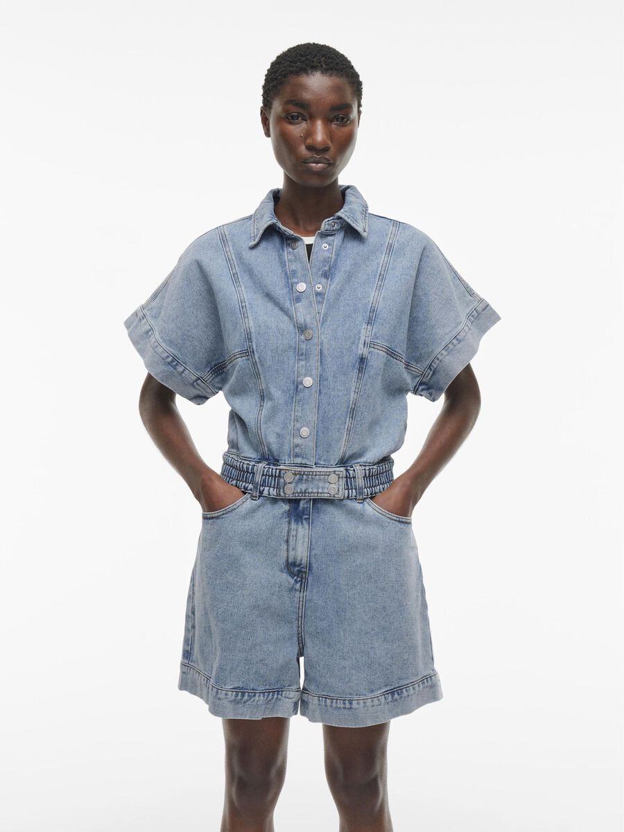 VILA DENIM PLAYSUIT, Light Blue Denim, highres - 14105768_LightBlueDenim_003.jpg