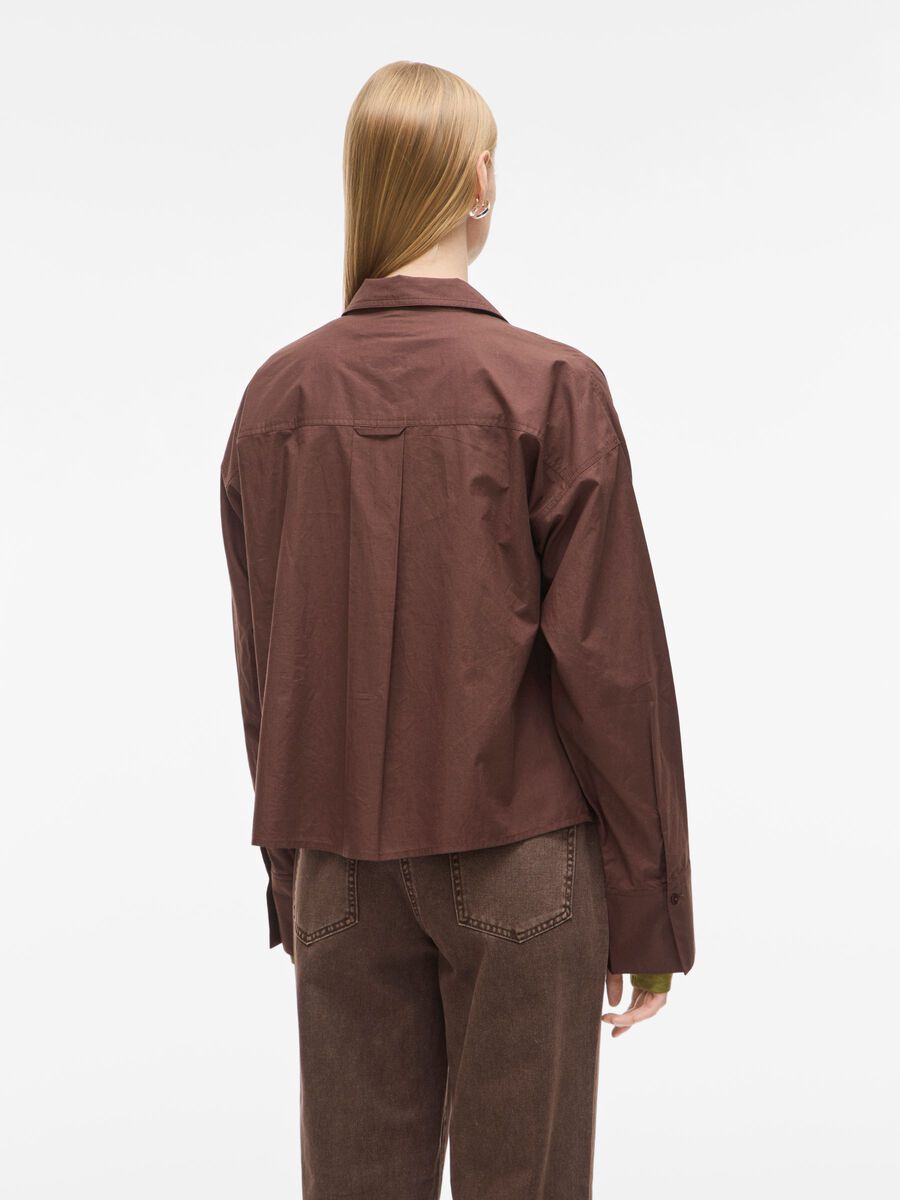Carousel image - COTTON LONG SLEEVED SHIRT, Chicory Coffee | 2