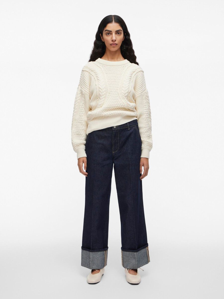 Product tile image - MID-WAIST STRAIGHT FIT JEANS, Dark Medium Blue Denim | 14107756_DarkMediumBlueDenim