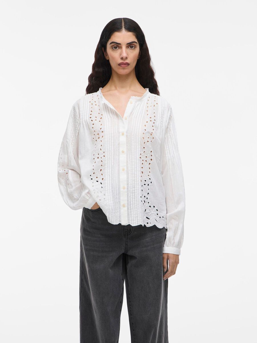 VILA COTTON LONG SLEEVED SHIRT, Cloud Dancer, highres - 14107753_CloudDancer_003.jpg