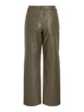 Product image thumbnail - MID-WAIST LEATHER TROUSERS, Canteen | 2