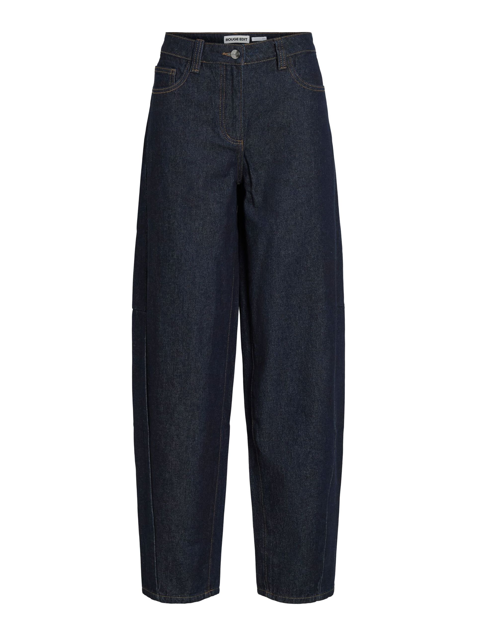 Carousel image - BARREL FIT JEANS, Dark Blue Denim | 5