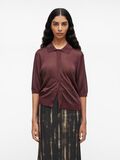 VILA KNITTED POLO SHIRT, Decadent Chocolate, highres - 14107741_DecadentChocolate_003.jpg