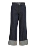 VILA MID-WAIST STRAIGHT FIT JEANS, Dark Medium Blue Denim, highres - 14107756_DarkMediumBlueDenim_001.jpg