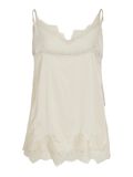 Product image thumbnail - LACE TRIM STRAP TOP, Birch | 2