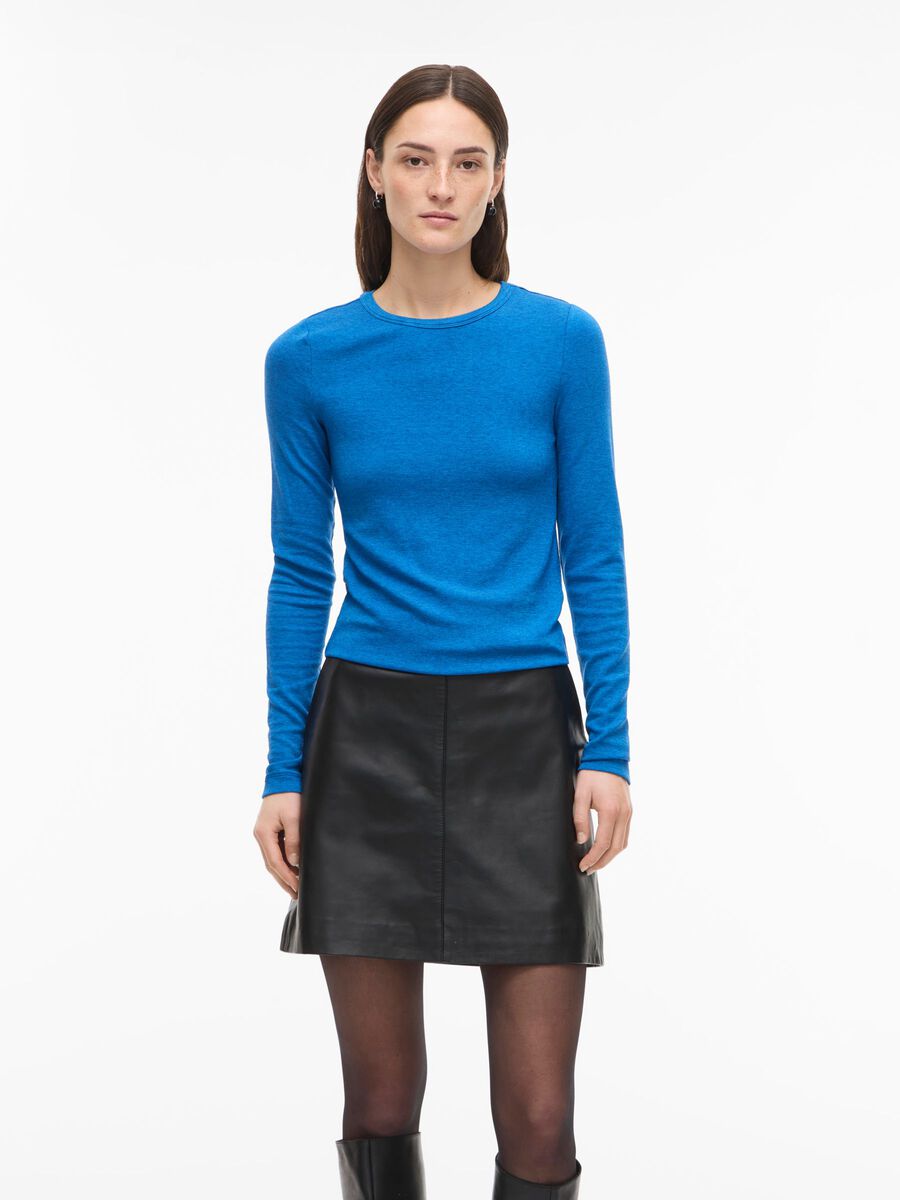 Product tile image - ROUND NECK LONG SLEEVED TOP, Directoire Blue | 14112182_DirectoireBlue