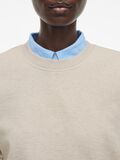 VILA ROUND NECK LONG SLEEVED SWEATSHIRT, Super Light Natural Melan, highres - 14105882_SuperLightNaturalMelan_007.jpg