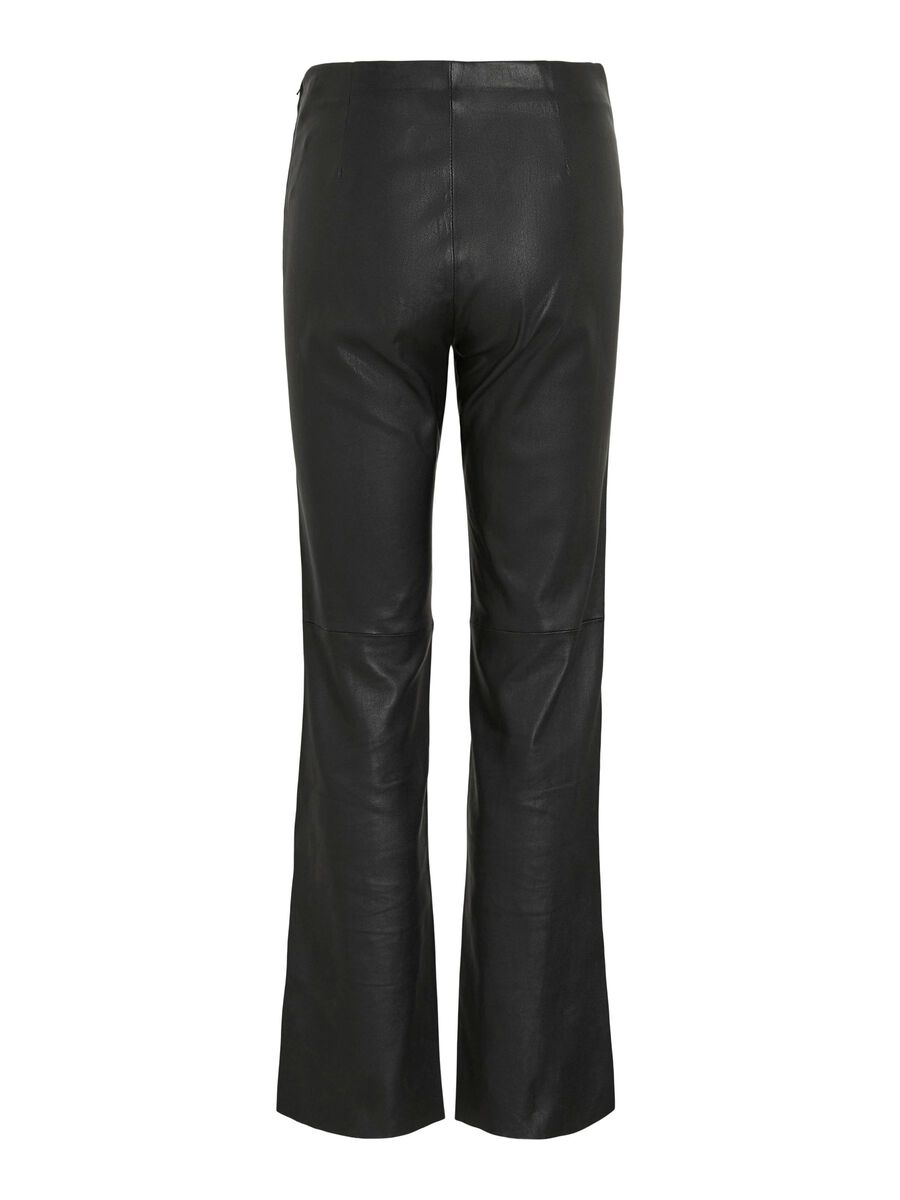 VILA HIGH-WAIST LEATHER TROUSERS, Meteorite, highres - 14108475_Meteorite_002.jpg