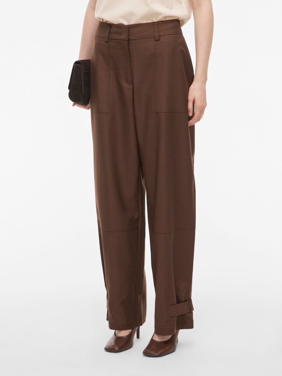 Carousel image - MID-WAIST TROUSERS, Chicory Coffee | 1
