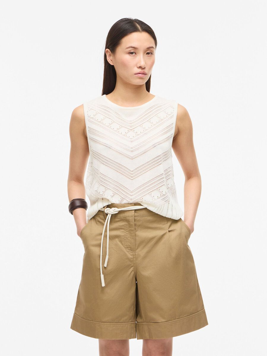 Carousel image - SLEEVELESS KNITTED TOP, Birch | 1