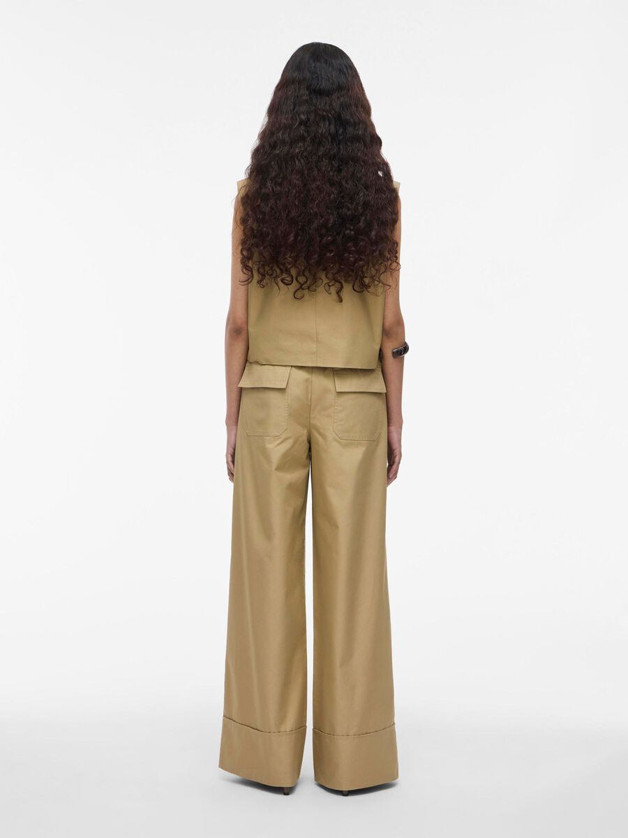 VILA MID-WAIST WIDE-LEG TROUSERS, Cocoon, highres - 14107737_Cocoon_004.jpg