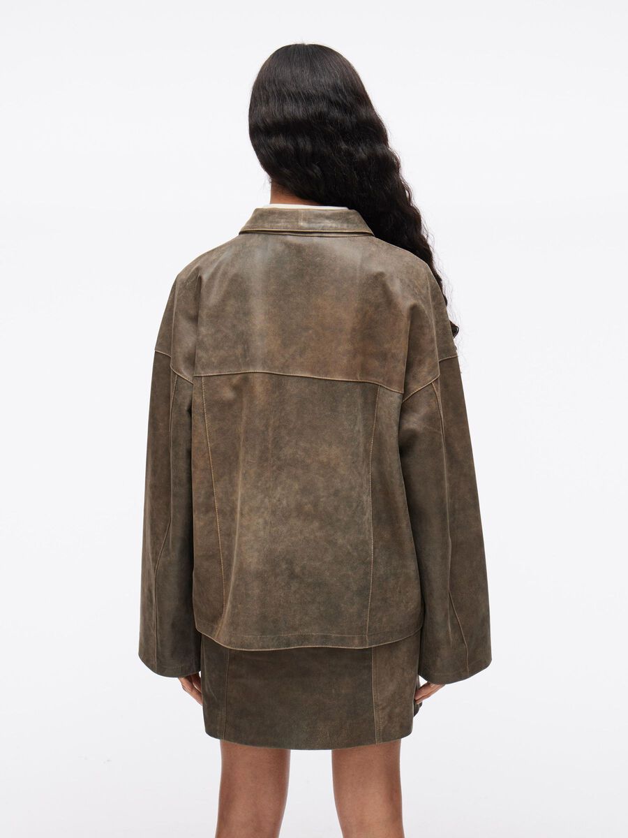 VILA LEATHER OVERSHIRT, Petrified Oak, highres - 14107784_PetrifiedOak_004.jpg