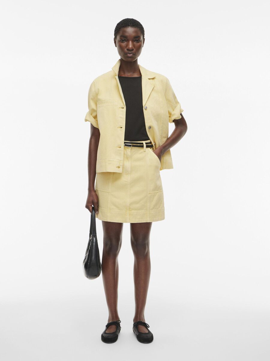 VILA MINI DENIM SKIRT, Pineapple Slice, highres - 14105787_PineappleSlice_005.jpg