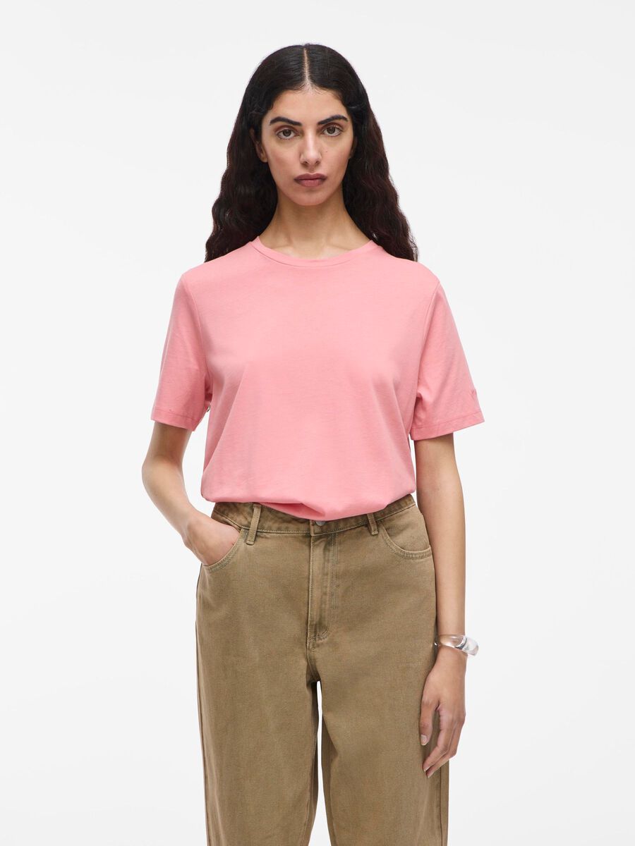 VILA COTTON T-SHIRT, Peach Blossom, highres - 14109463_PeachBlossom_003.jpg