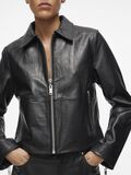VILA SHORT LEATHER JACKET, Meteorite, highres - 14102848_Meteorite_006.jpg