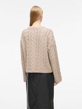 Product image thumbnail - ROUND NECK KNITTED PULLOVER, Oatmeal | 2