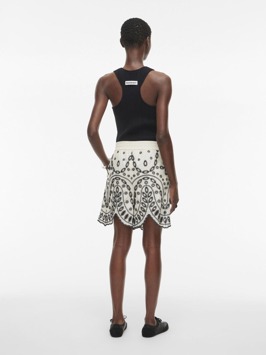 VILA EMBROIDERED SHORTS, Birch, highres - 14105728_Birch_1175696_004.jpg