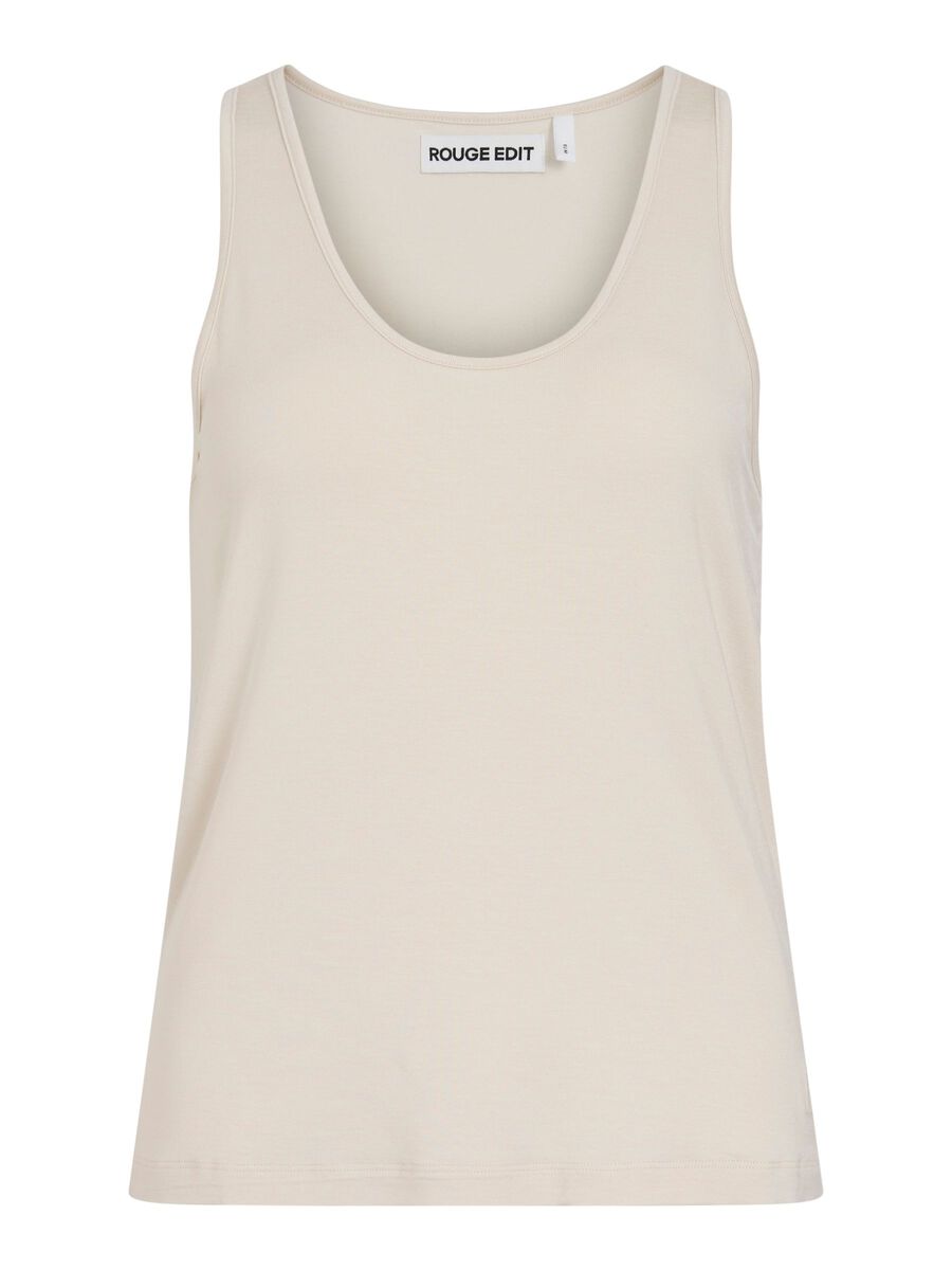 Product tile image - ROUND NECK TANK TOP, Birch | 14116764_Birch