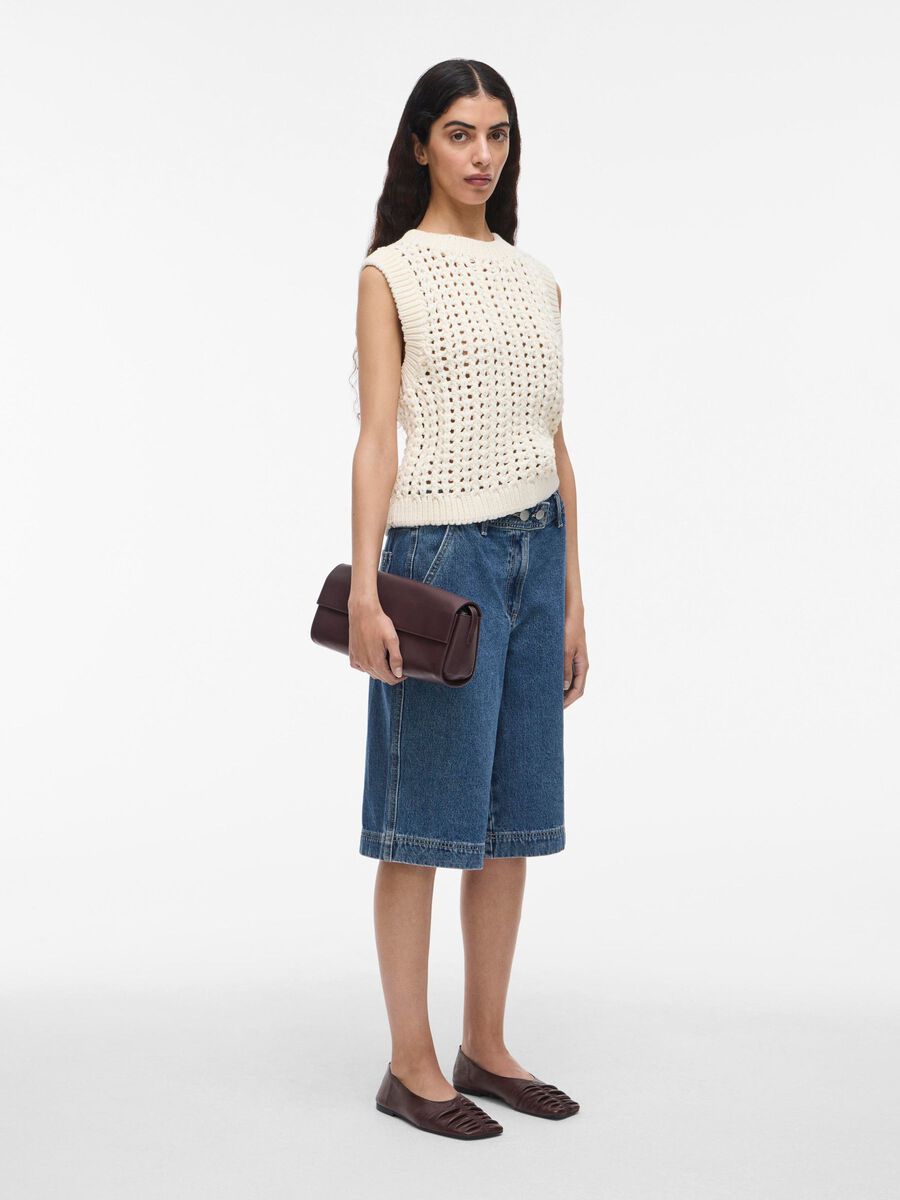VILA ROUND NECK KNITTED VEST, Birch, highres - 14107742_Birch_005.jpg