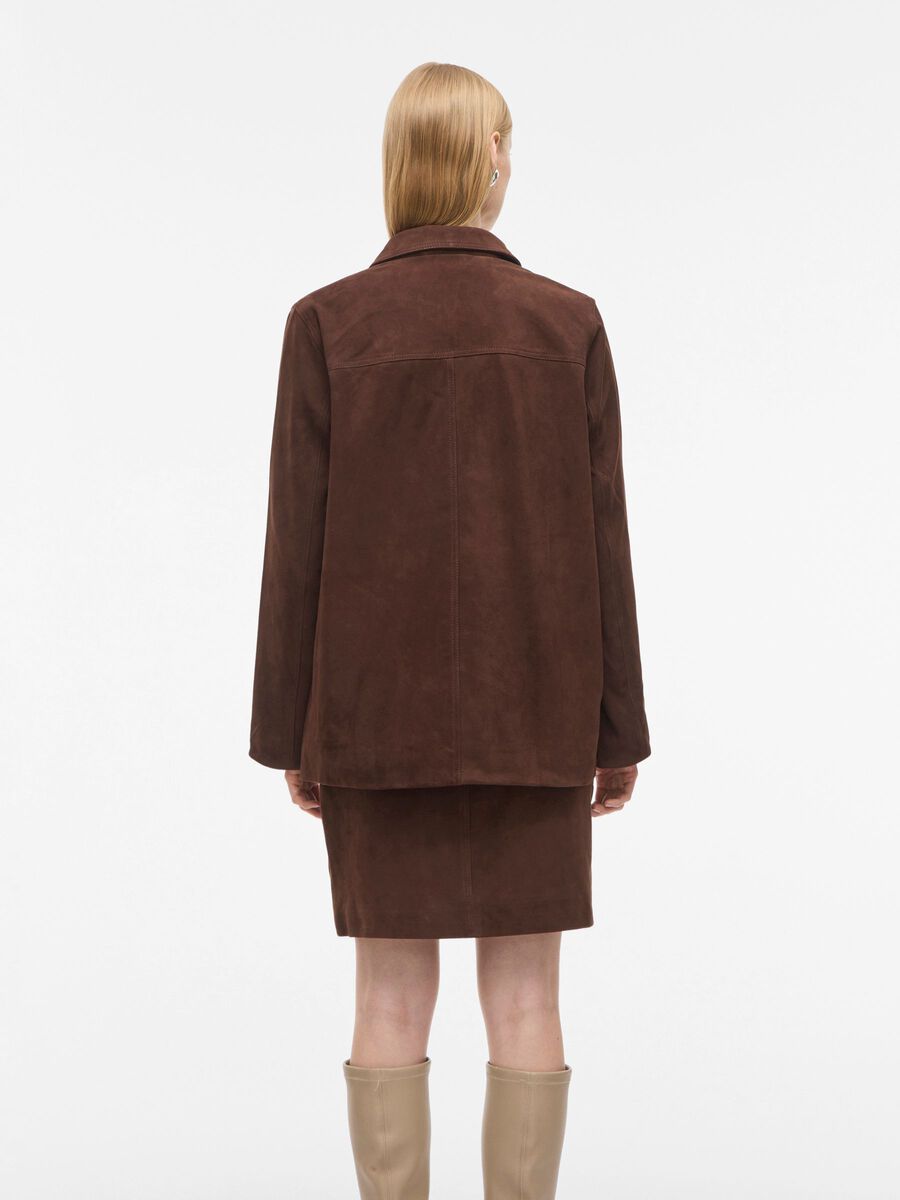 Carousel image - SUEDE JACKET, Chicory Coffee | 2