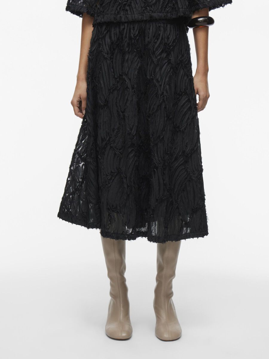 VILA HIGH WAIST MIDI SKIRT, Meteorite, highres - 14105207_Meteorite_003.jpg