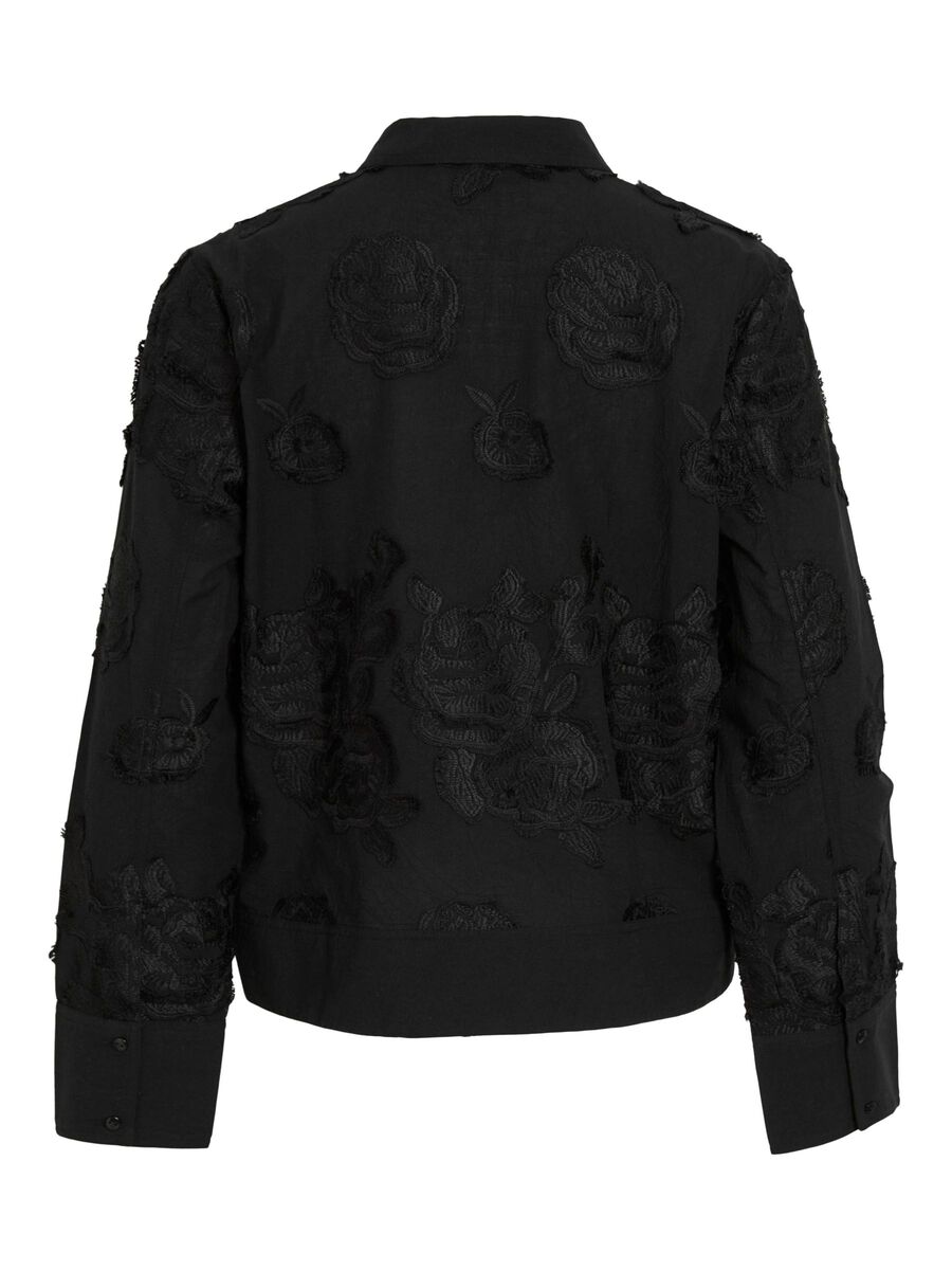VILA FLORAL LONG SLEEVED SHIRT, Meteorite, highres - 14109461_Meteorite_002.jpg
