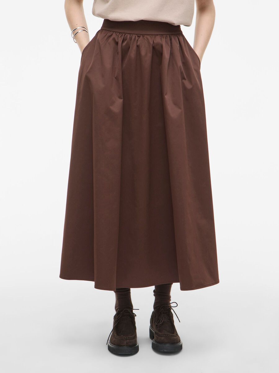 Carousel image - HIGH WAIST MAXI SKIRT, Chicory Coffee | 1