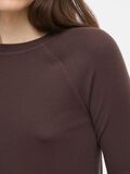 Product image thumbnail - ROUND NECK SHORT SLEEVED TOP, Seal Brown | 5