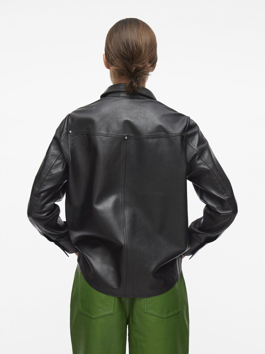 VILA LEATHER SHIRT, Meteorite, highres - 14104132_Meteorite_004.jpg