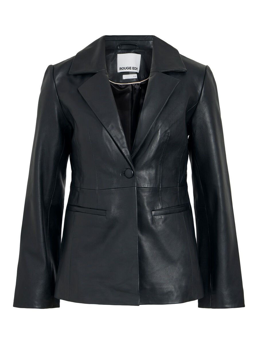 Product tile image - LEATHER BLAZER, Meteorite | 14118875_Meteorite