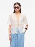 Product image thumbnail - TIE FRONT SHORT SLEEVED TOP, Cloud Dancer | 1