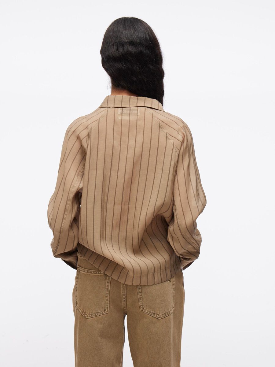 VILA STRIPED LONG SLEEVED SHIRT, Petrified Oak, highres - 14108514_PetrifiedOak_004.jpg