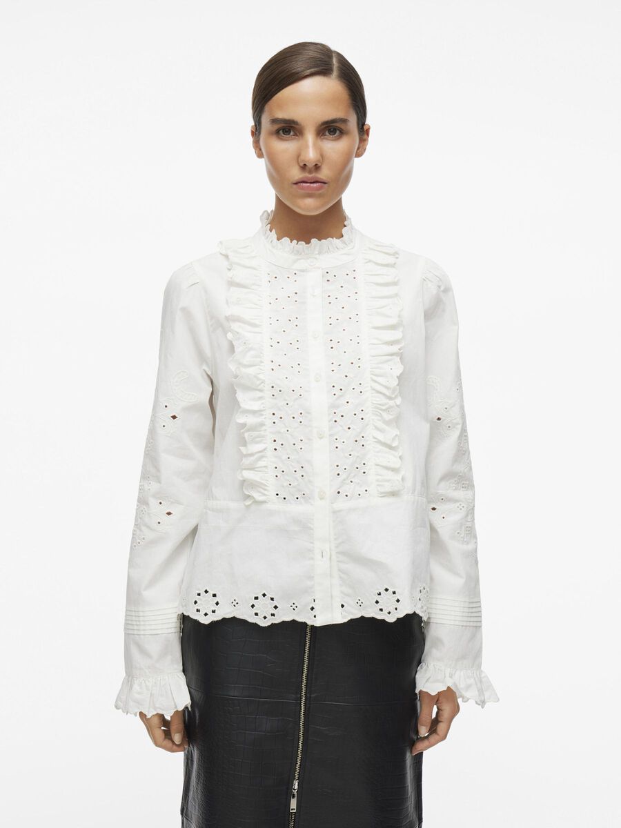 VILA RUFFLE COLLAR SHIRT, Cloud Dancer, highres - 14103491_CloudDancer_003.jpg