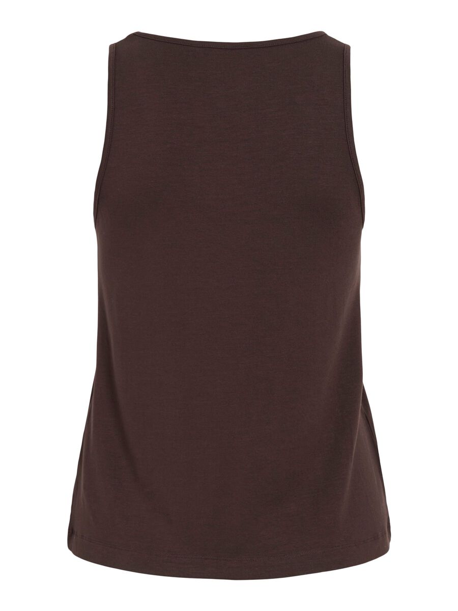 Carousel image - ROUND NECK TANK TOP, Seal Brown | 2