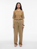 VILA ROUND NECK SHORT SLEEVED TOP, Petrified Oak, highres - 14108417_PetrifiedOak_005.jpg