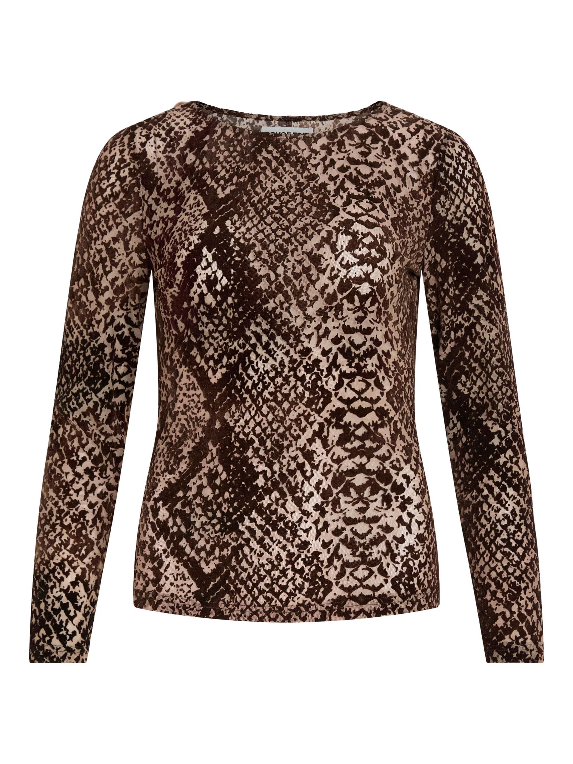 Carousel image - ROUND NECK LONG SLEEVED TOP, Chicory Coffee | 5