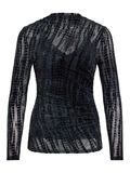 Product image thumbnail - HIGH NECK LONG SLEEVED TOP, Meteorite | 1