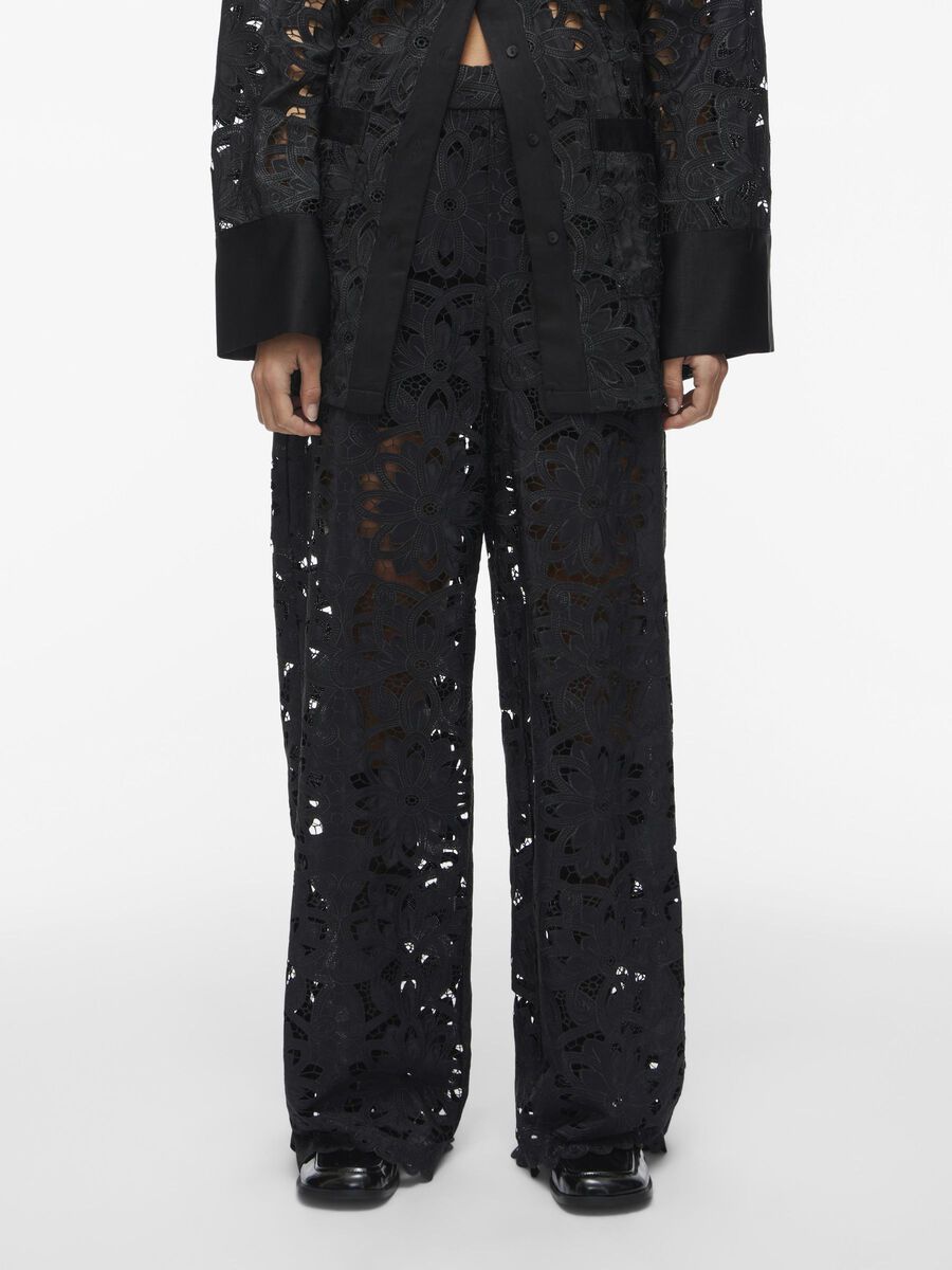 VILA LACE HIGH WAISTED TROUSERS, Meteorite, highres - 14103497_Meteorite_003.jpg