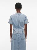 VILA DENIM SHORT SLEEVED TOP, Light Blue Denim, highres - 14105765_LightBlueDenim_004.jpg