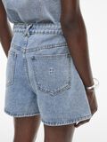 VILA HIGH WAIST DENIM SHORTS, Light Blue Denim, highres - 14105763_LightBlueDenim_006.jpg