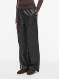 Product image thumbnail - HIGH WAIST LEATHER TROUSERS, Meteorite | 1