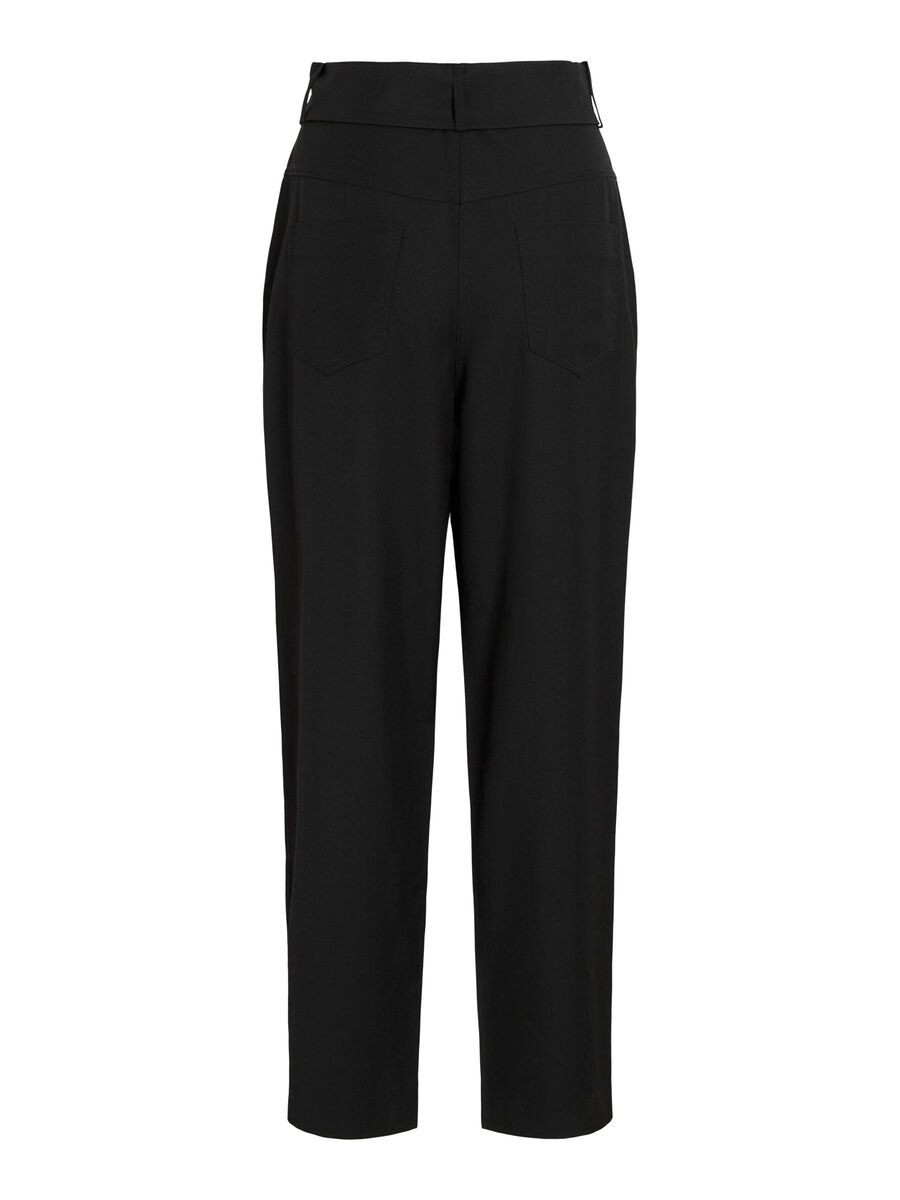 VILA MID-WAIST TAPERED TROUSERS, Meteorite, highres - 14108785_Meteorite_002.jpg
